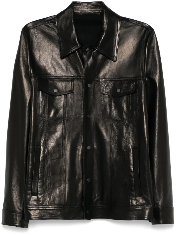 Salvatore Santoro Jaqueta De Couro | Preto | FARFETCH BR