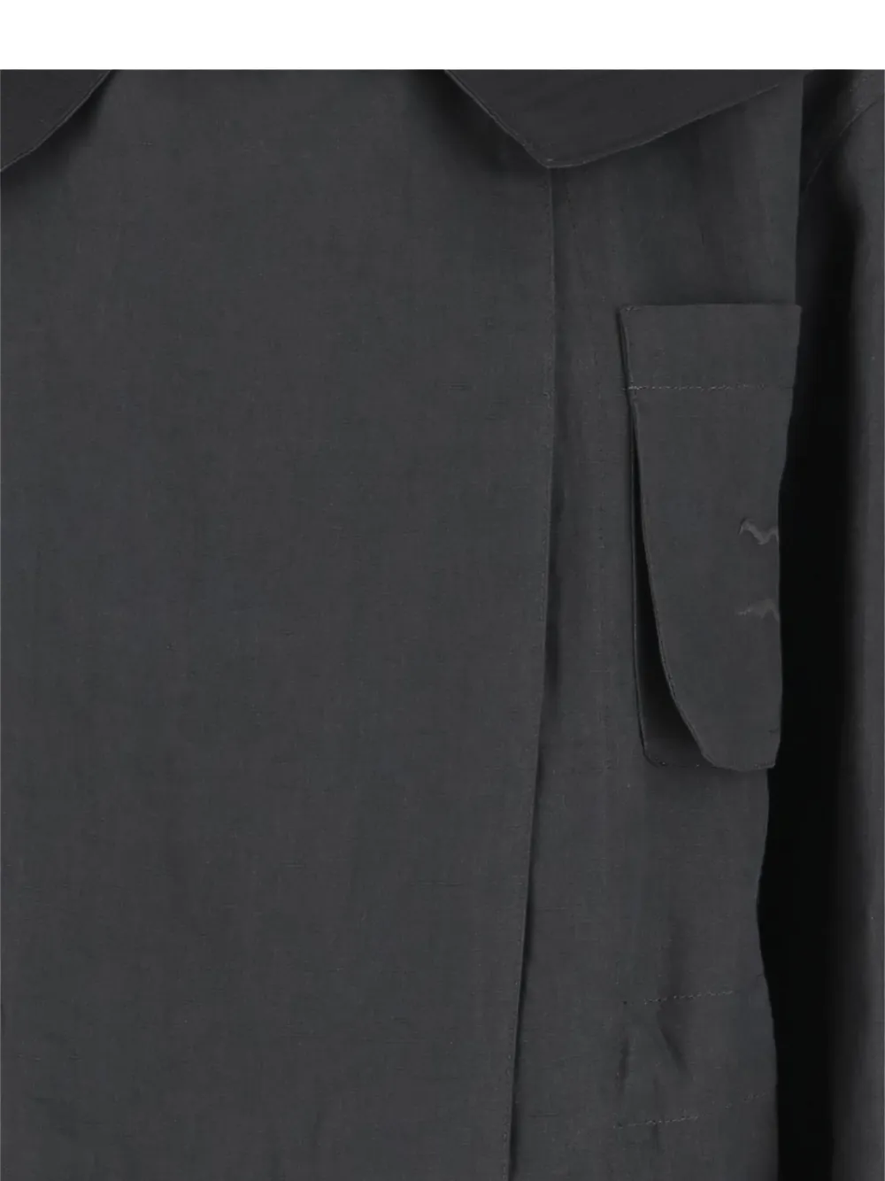 Shop Giorgio Armani Linen Hooded Jacket In Grey