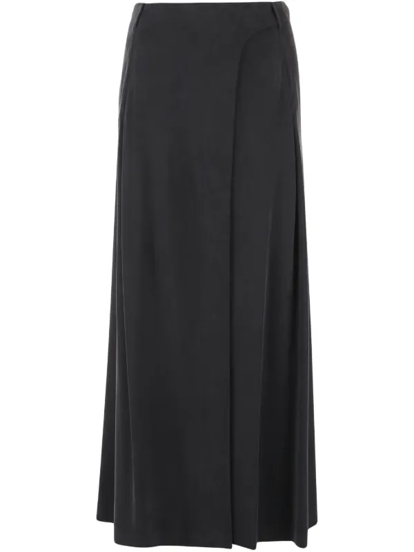 Giorgio Armani Interlock Long Skirt in Grey