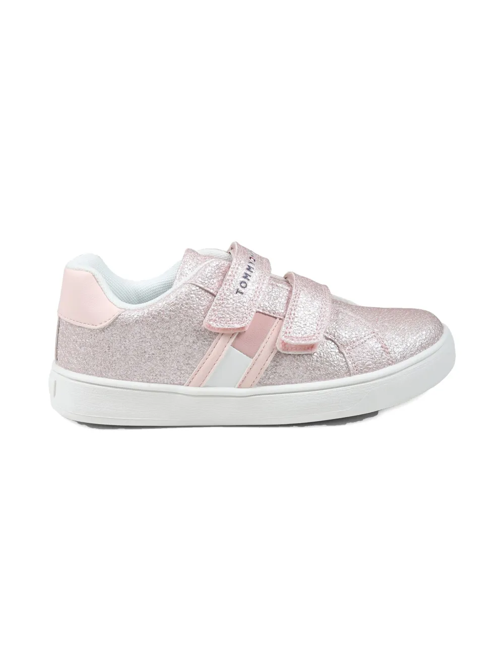 Tommy Hilfiger Junior Metallic-effect Sneakers In Pink