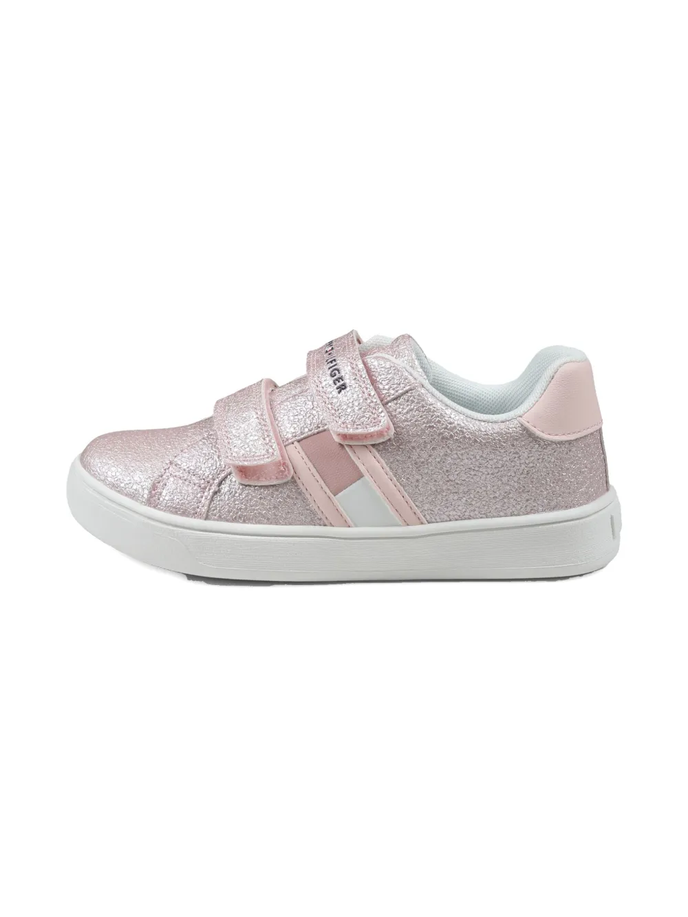 Tommy Hilfiger Junior Metallic-effect Sneakers In Pink
