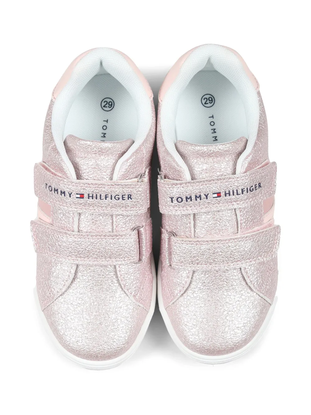 Tommy Hilfiger Junior metallic-effect sneakers Pink