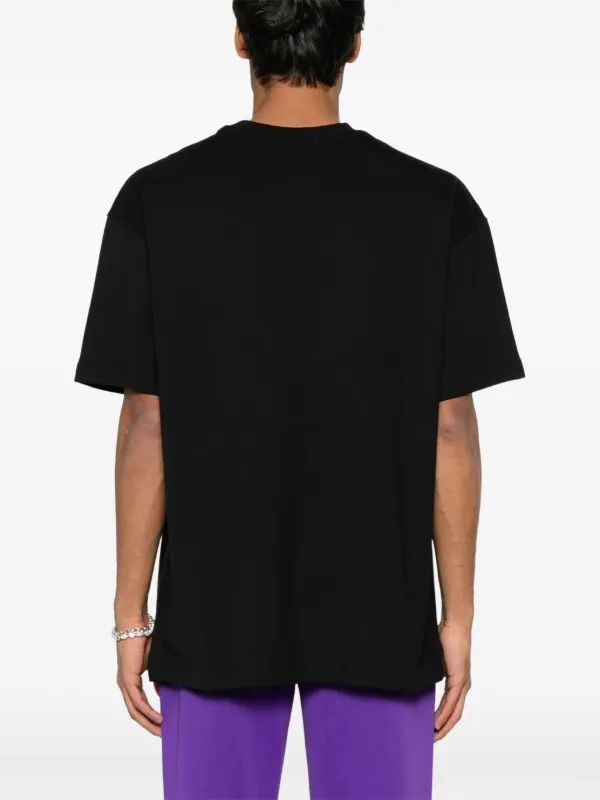 Tシャツ・カットソー MSGM Men T-shirt Black 2000MM511200002 99 Cotton T-shirt with brushed logo - MSGM Official
