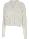 Iceberg knitted polo sweater - White