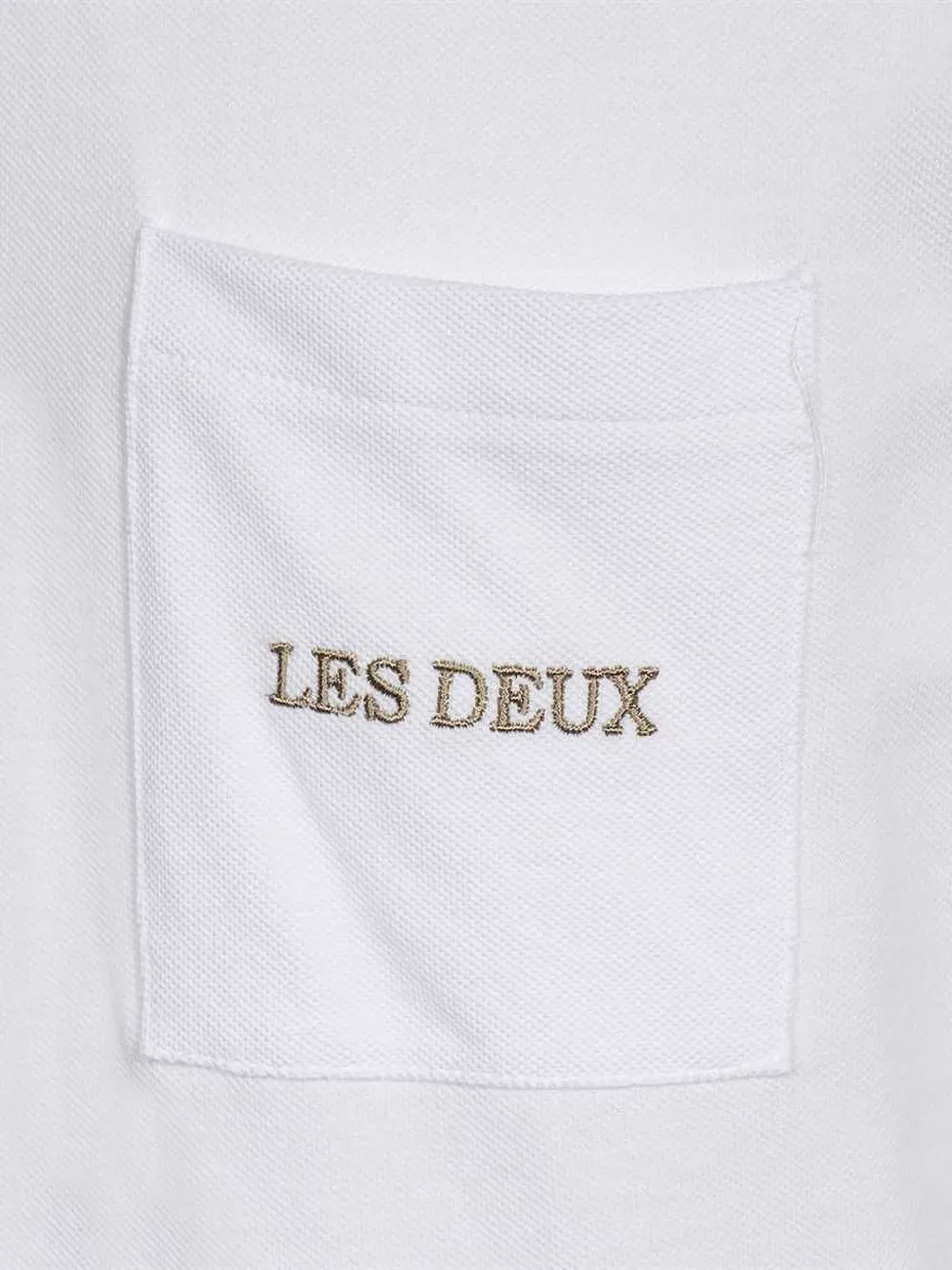 Les Deux T-shirt met geborduurd logo Wit
