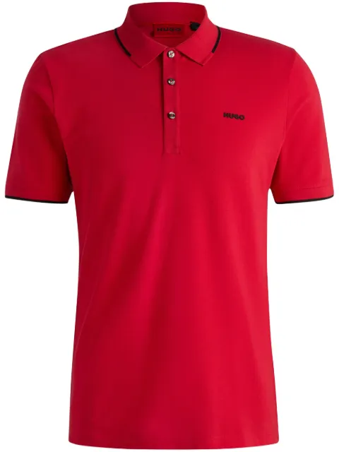 HUGO playera tipo polo con logo estampado