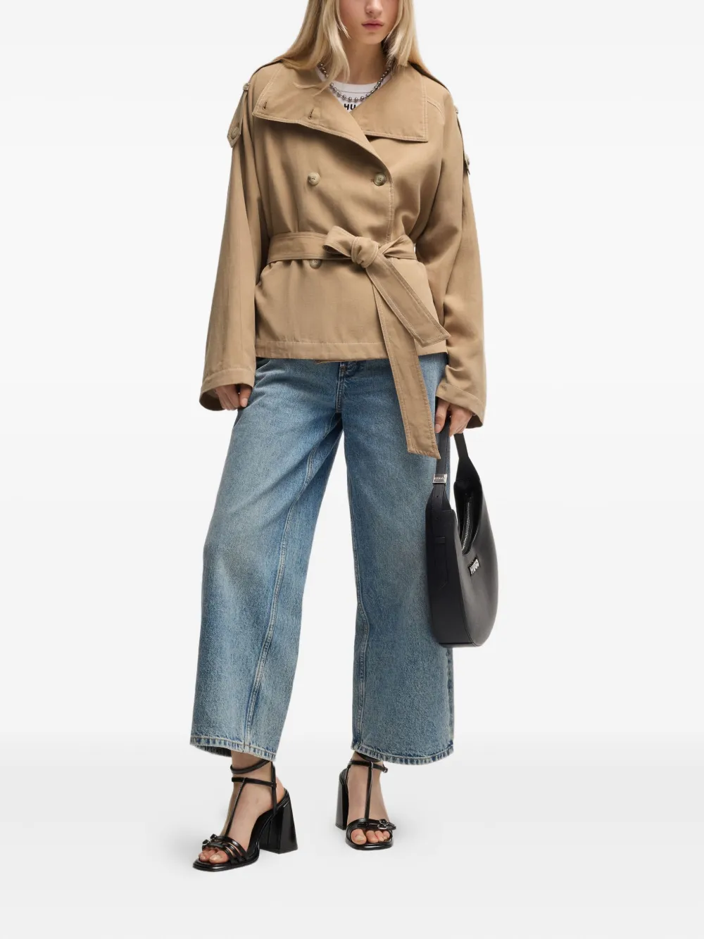 HUGO belted double-breasted jacket | Oversized Jackets | Image 2
