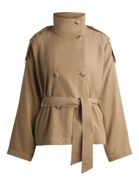 HUGO belted double-breasted jacket