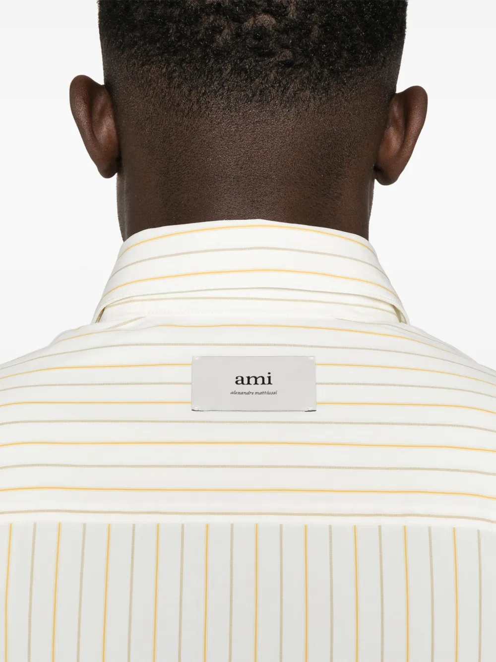 AMI Paris Gestreept overhemd Beige
