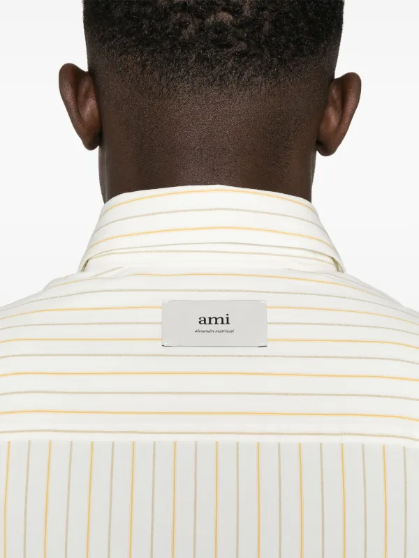 AMI Paris ストライプ シャツ | ニュートラル | FARFETCH JP