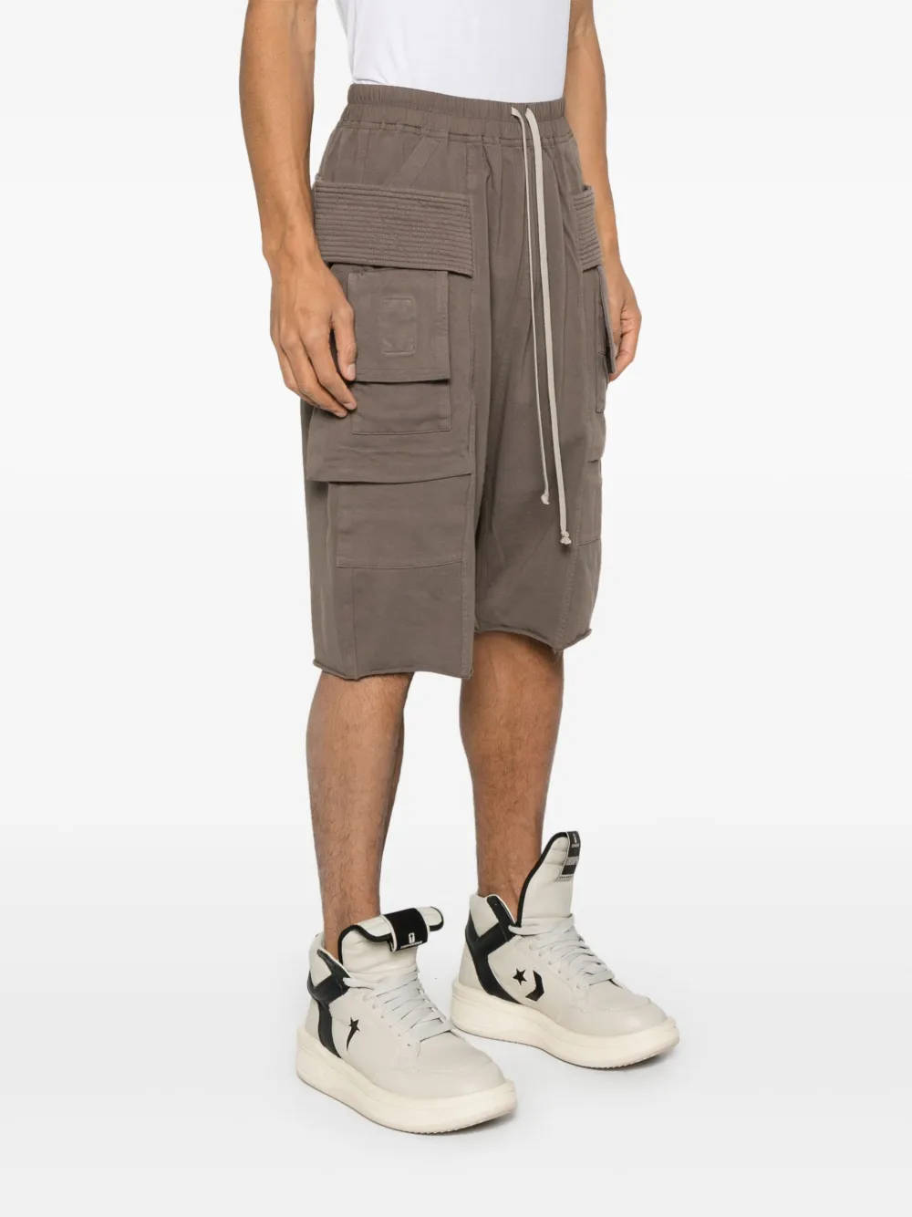 Rick Owens DRKSHDW Shorts met verlaagd kruis Bruin
