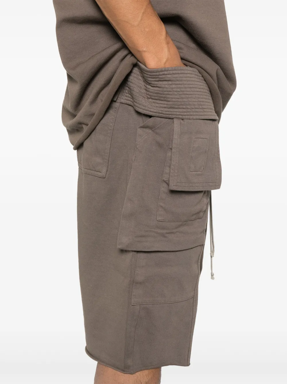 Rick Owens DRKSHDW Shorts met verlaagd kruis Bruin