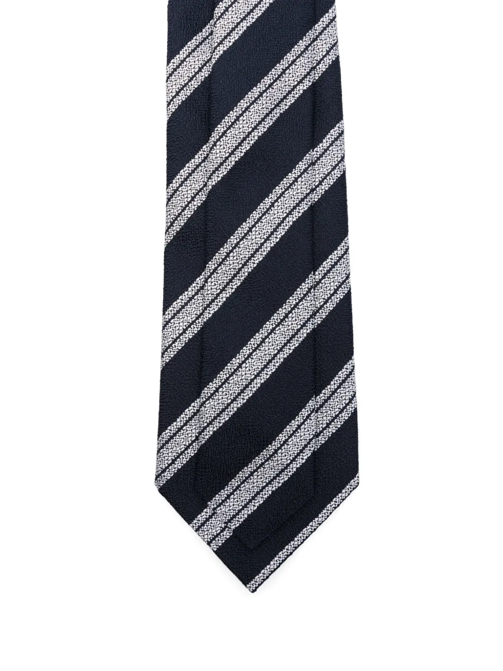 Emporio Armani diagonal-stripe tie - Blauw