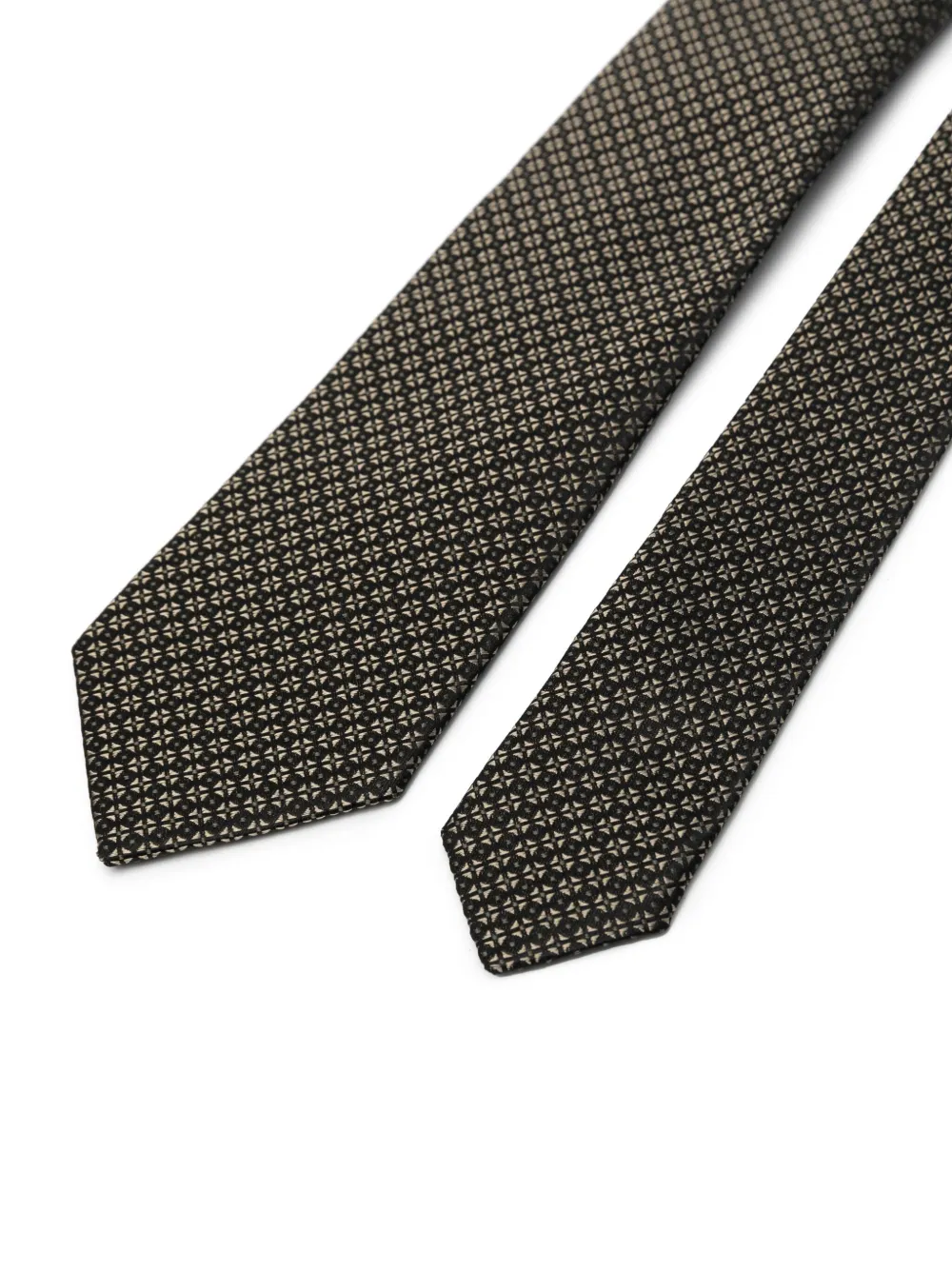 Emporio Armani patterned-jacquard tie - Zwart