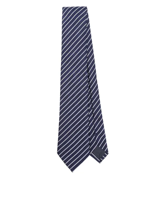 Emporio Armani corbata de seda con rayas estampadas