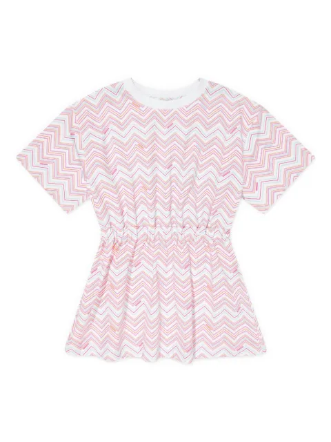 Missoni Kids vestido con motivo en zigzag