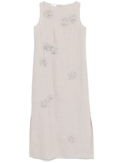 Robe longue à fleurs appliquées - Akris Punto - Modalova