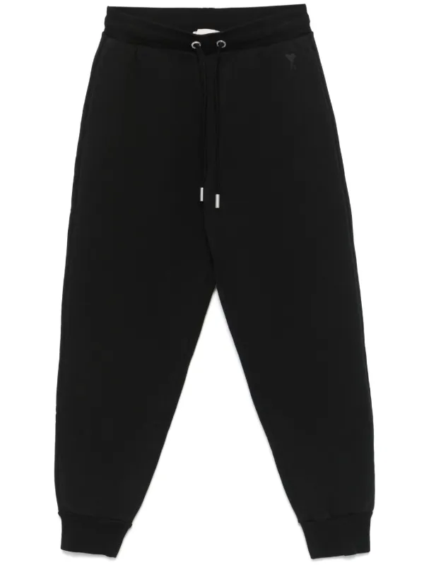 Ami Paris Ami De Coeur-motif Track Pants in Black