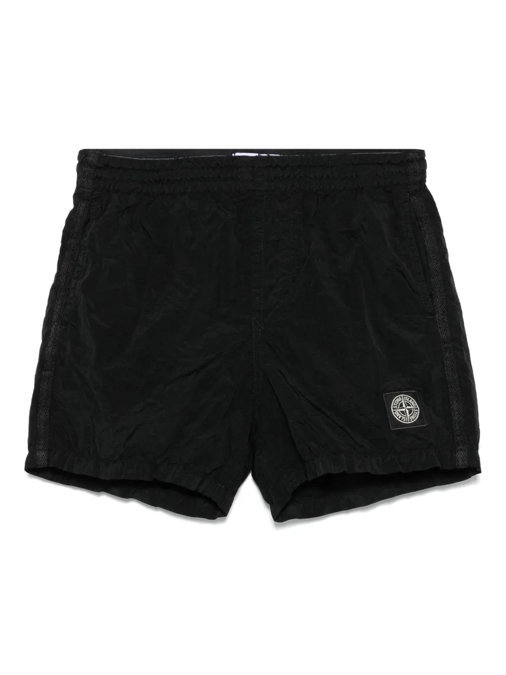 Stone Island Junior Zwembroek met Compass-logopatch Zwart