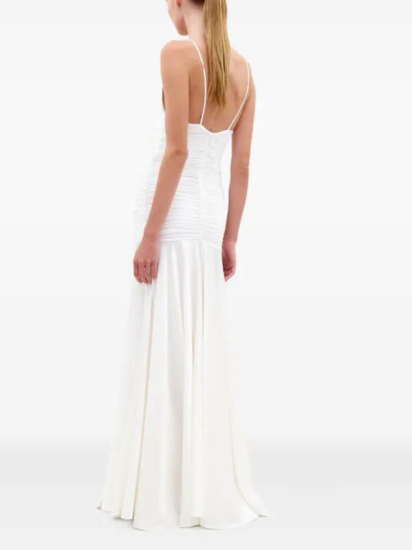 ★sana　DRESSPRODUTION カットドレス W301DG Silvia Tcherassi Sana Maxi Dress | White | FARFETCH
