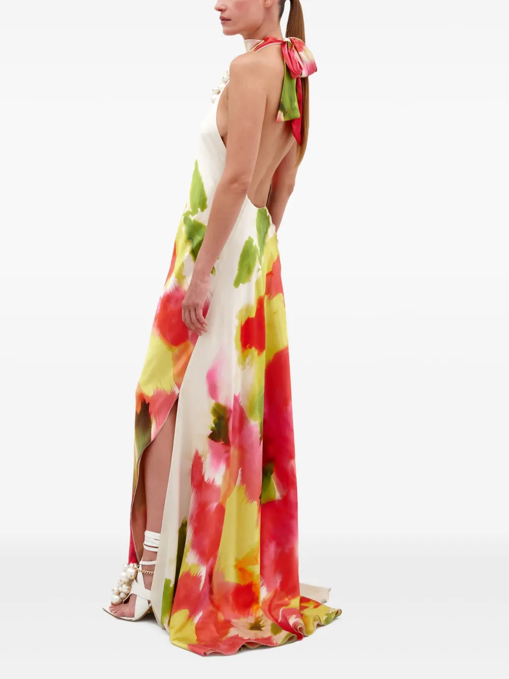 Silvia Tcherassi Sherry maxi-jurk Beige