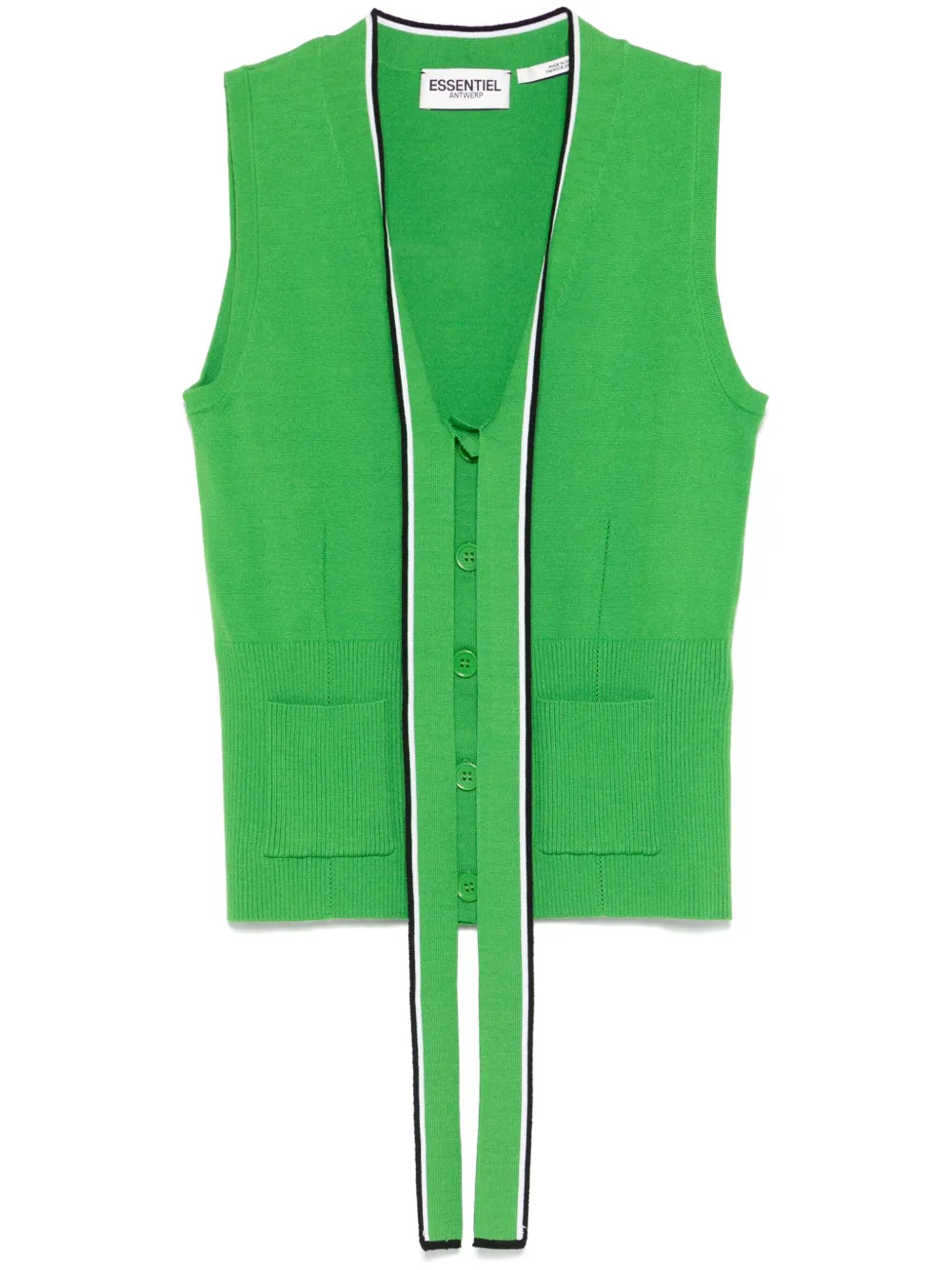 Essentiel Antwerp Gebreide spencer Groen