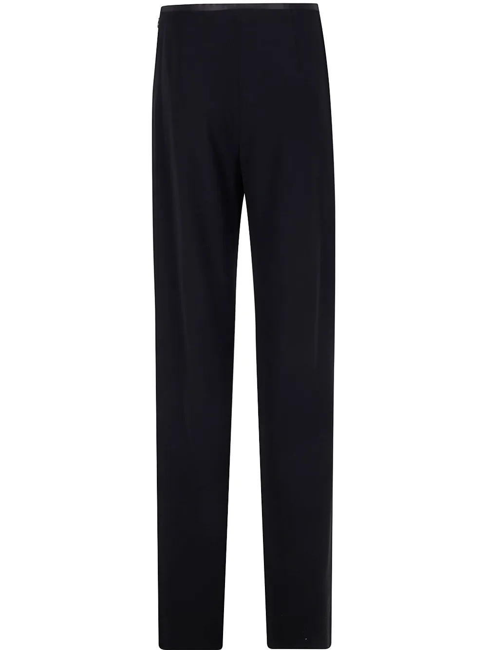 Emporio Armani cady-texture palazzo trousers - Zwart