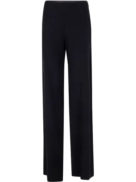 Emporio Armani cady-texture palazzo trousers