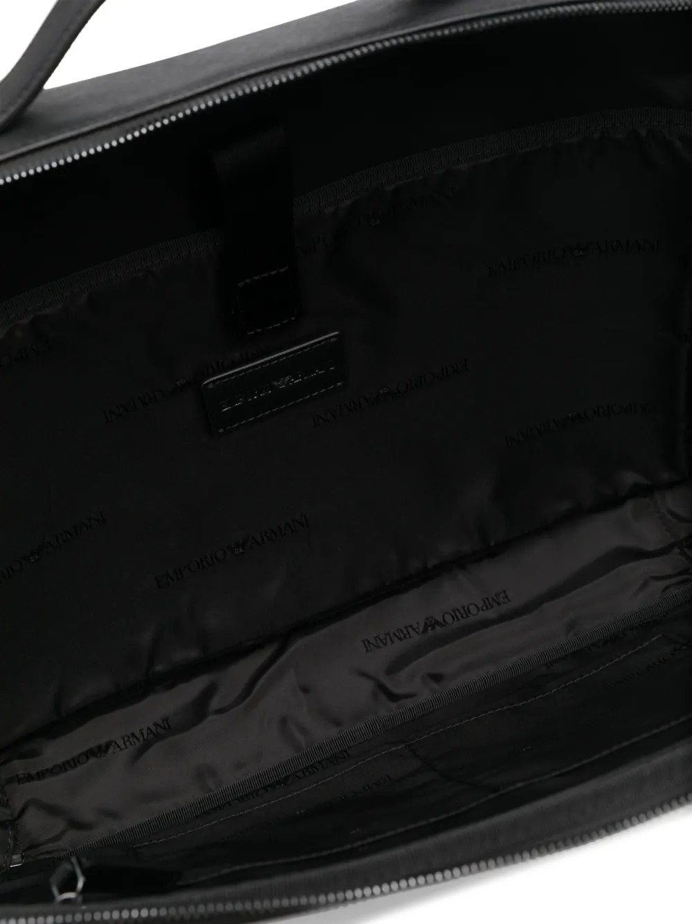 Emporio Armani Laptoptas met logo-reliëf Zwart