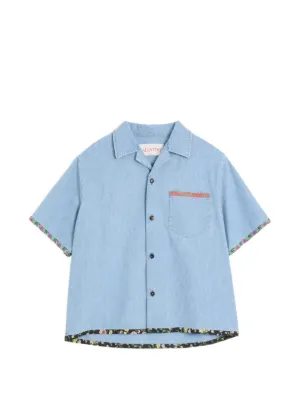Marine Serre Moon Laser デニムシャツ | ブルー | FARFETCH JP
