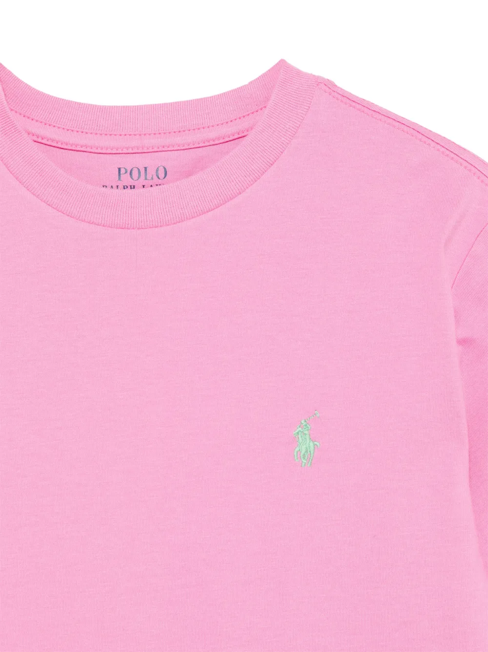 POLO RALPH LAUREN KIDS T-shirt met geborduurd logo Roze