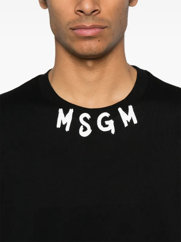 MSGM ロゴ Tシャツ | ブラック | FARFETCH JP