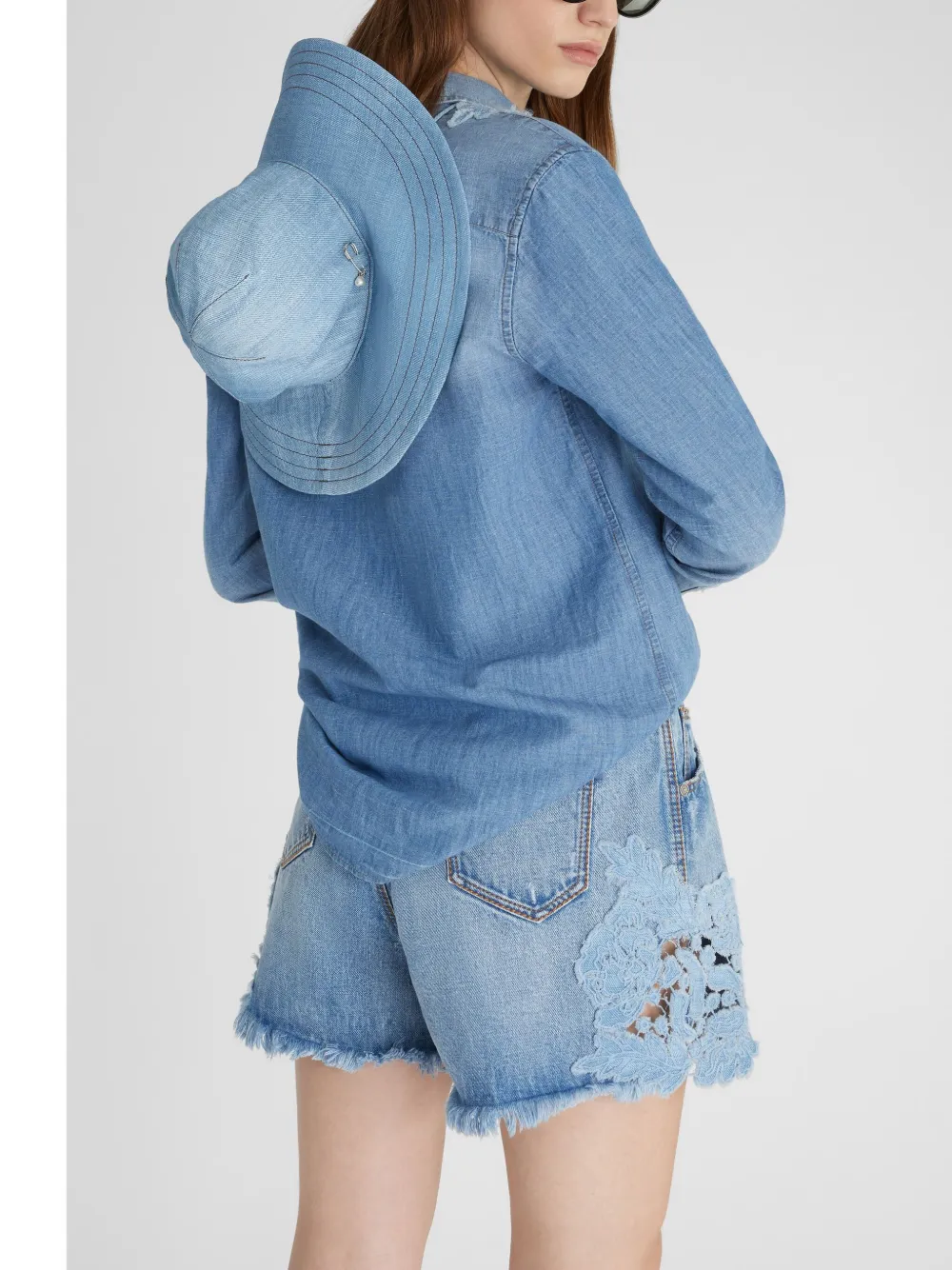 Ermanno Scervino Hoed met brede rand Blauw