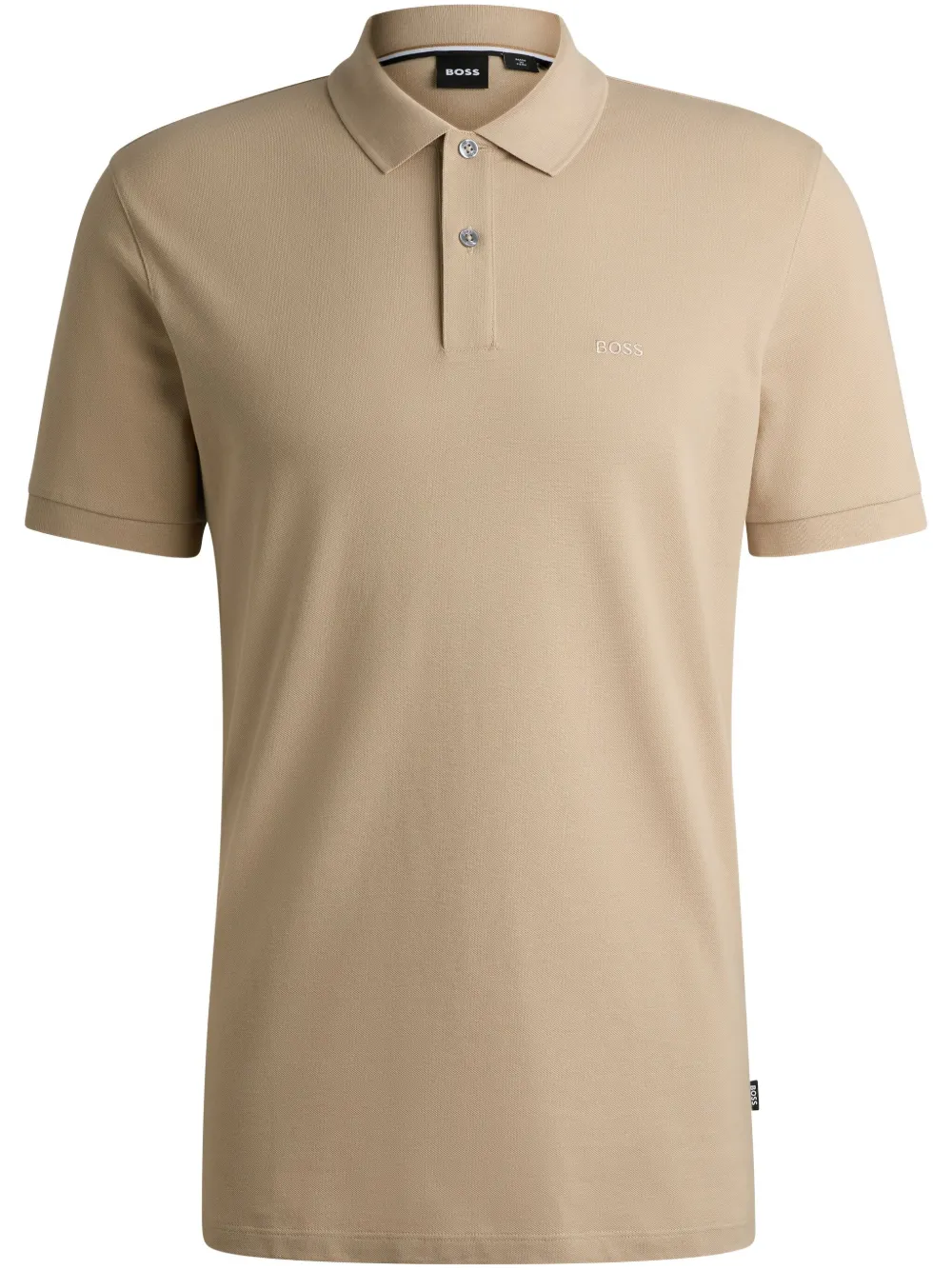 BOSS Katoenen poloshirt Beige