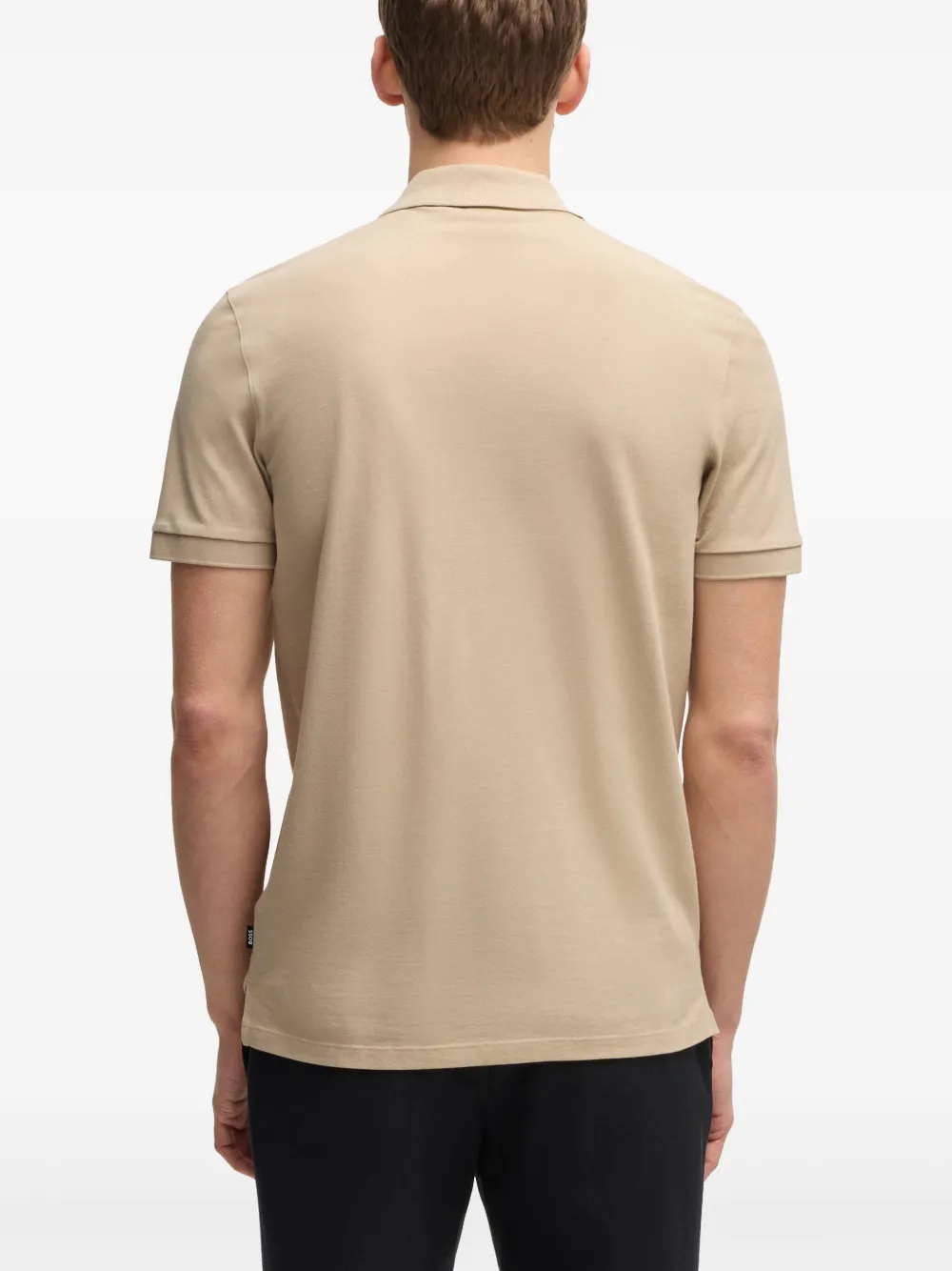 BOSS Katoenen poloshirt Beige