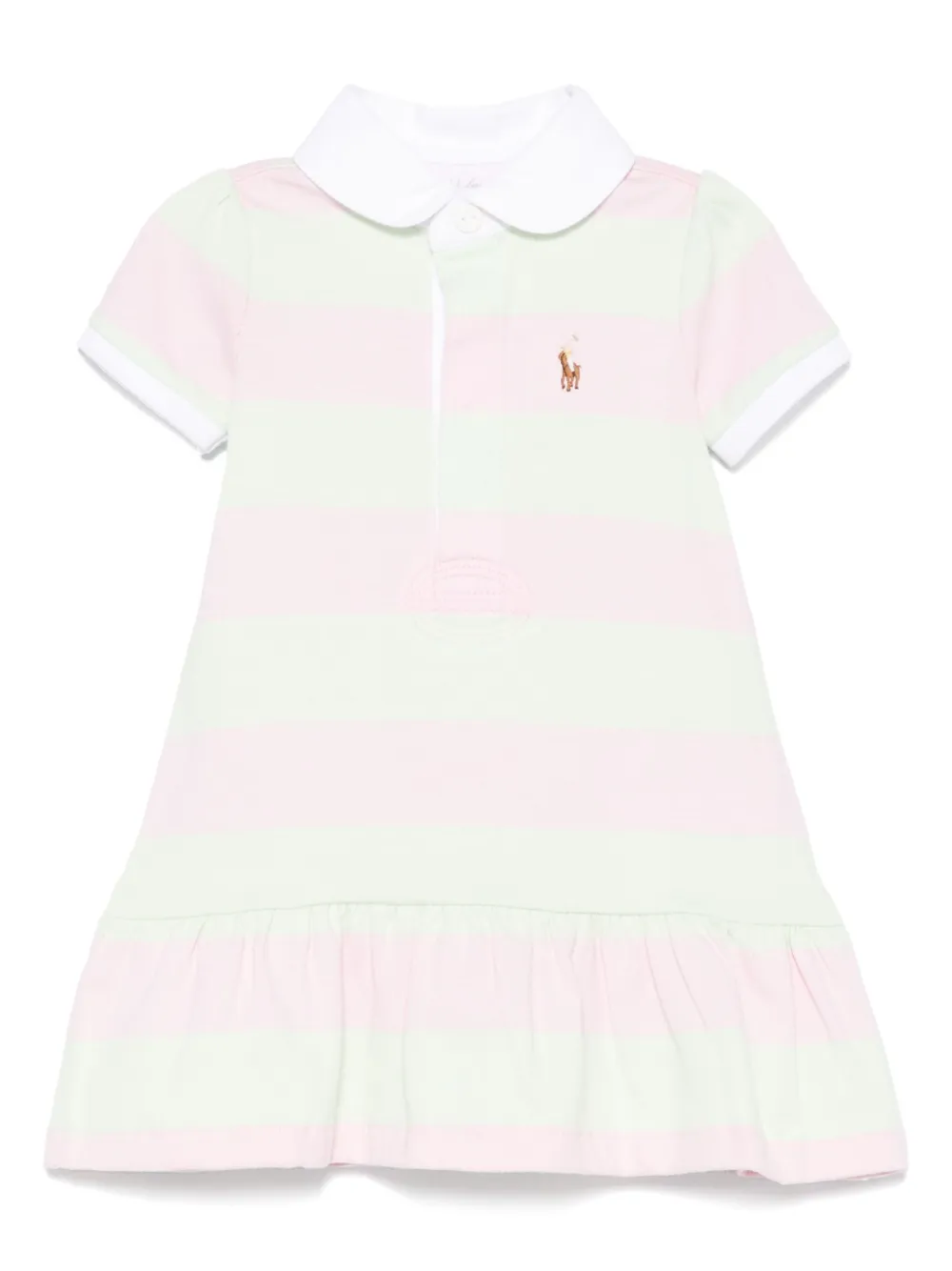 POLO RALPH LAUREN KIDS ストライプ ワンピース - ピンク POLO RALPH LAUREN KIDS ストライプ ワンピース - ピンク