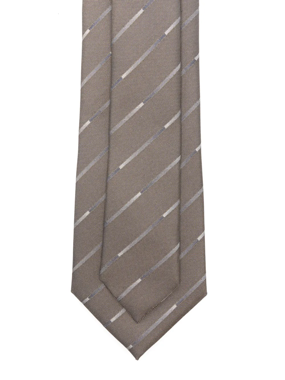 Emporio Armani striped silk tie - Bruin