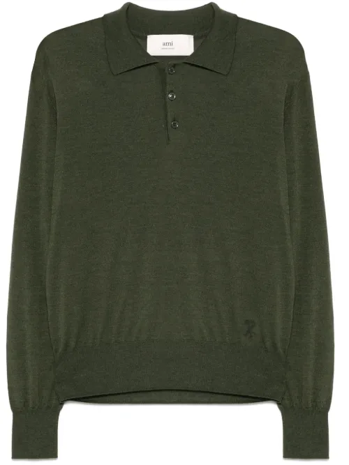 Polo en maille fine - AMI Paris - Modalova