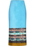 Silvia Tcherassi Atira midi skirt - Blue