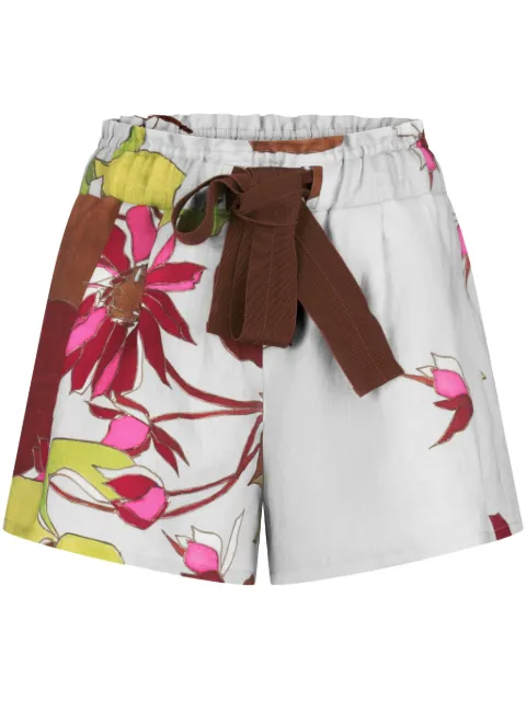 Silvia Tcherassi shorts con estampado floral