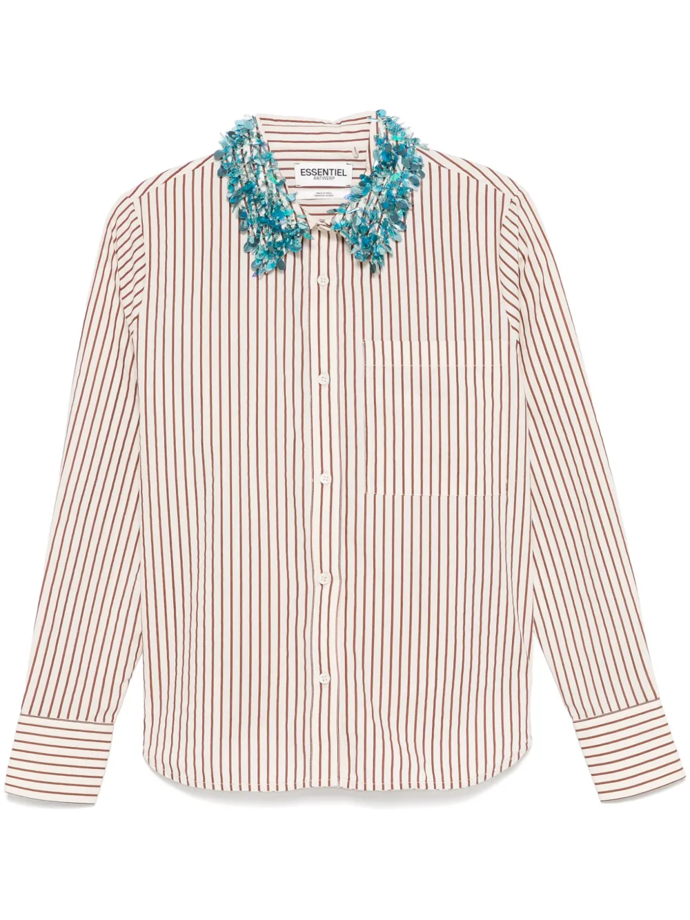 Essentiel Antwerp blouse verfraaid met kralen Beige