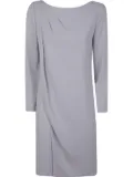 Emporio Armani panel-detail cady-texture mini dress - Grey