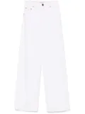 Semicouture logo-tag jeans - White