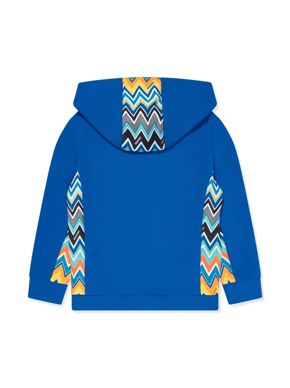 Missoni Kids zigzag-print hoodie - Blauw