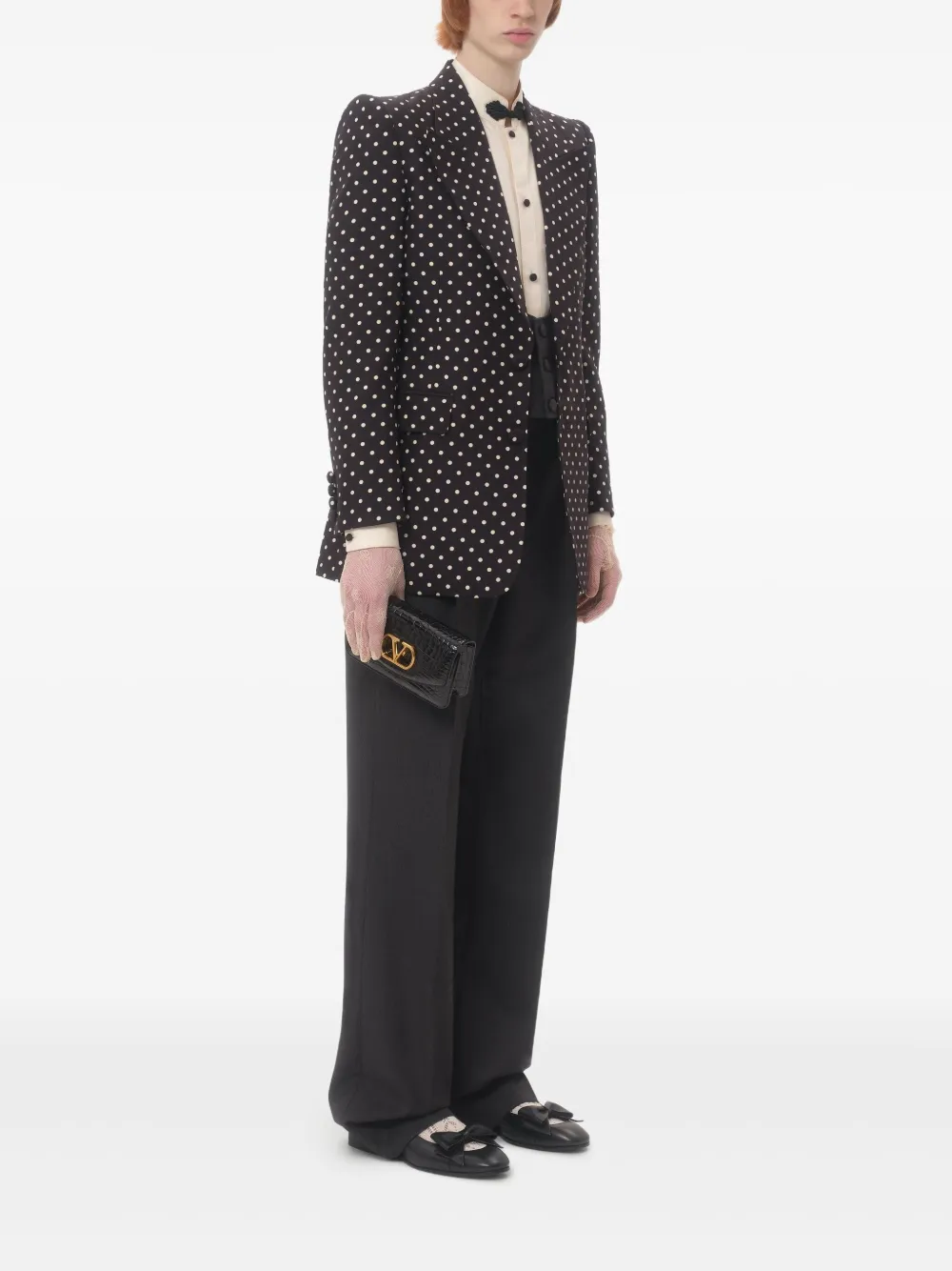Valentino Garavani Blazer met Plusdepois-print en enkele rij knopen Zwart