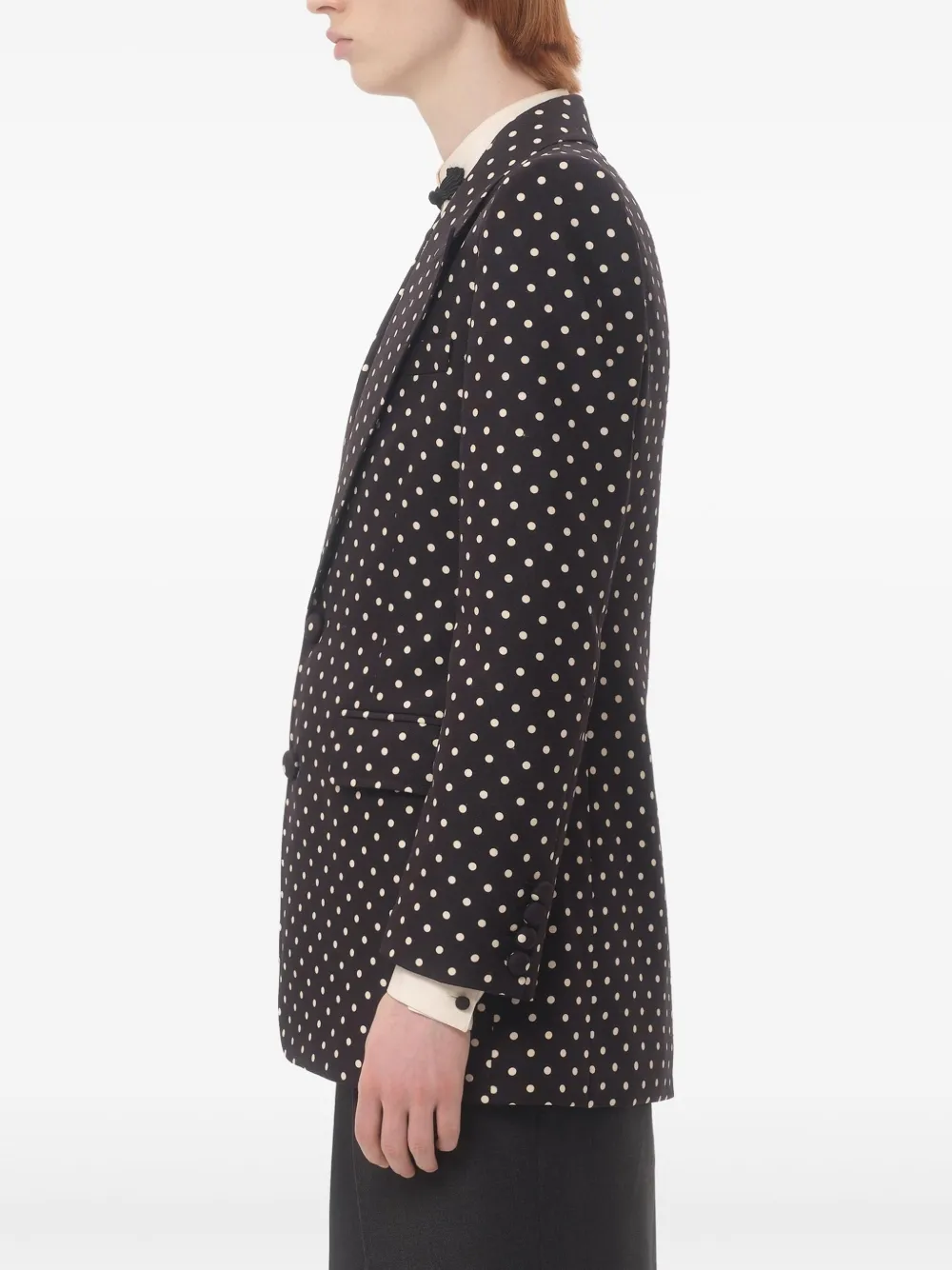 Valentino Garavani Blazer met Plusdepois-print en enkele rij knopen Zwart