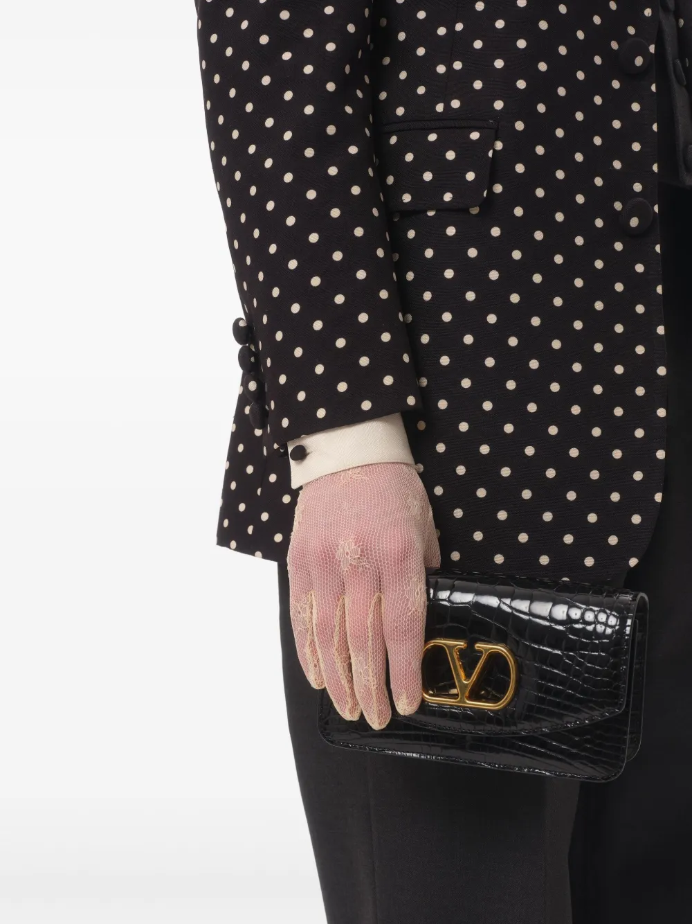 Valentino Garavani Blazer met Plusdepois-print en enkele rij knopen Zwart
