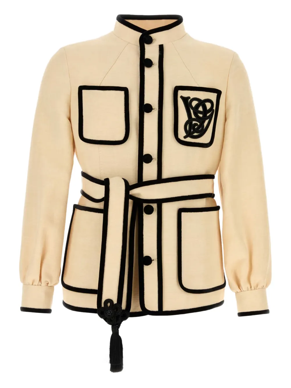 Valentino Garavani Riem met geborduurd logo Beige
