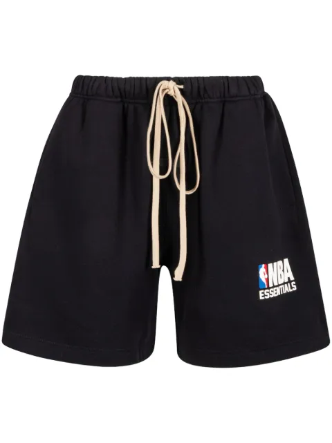 FEAR OF GOD ESSENTIALS x NBA "Black" track shorts