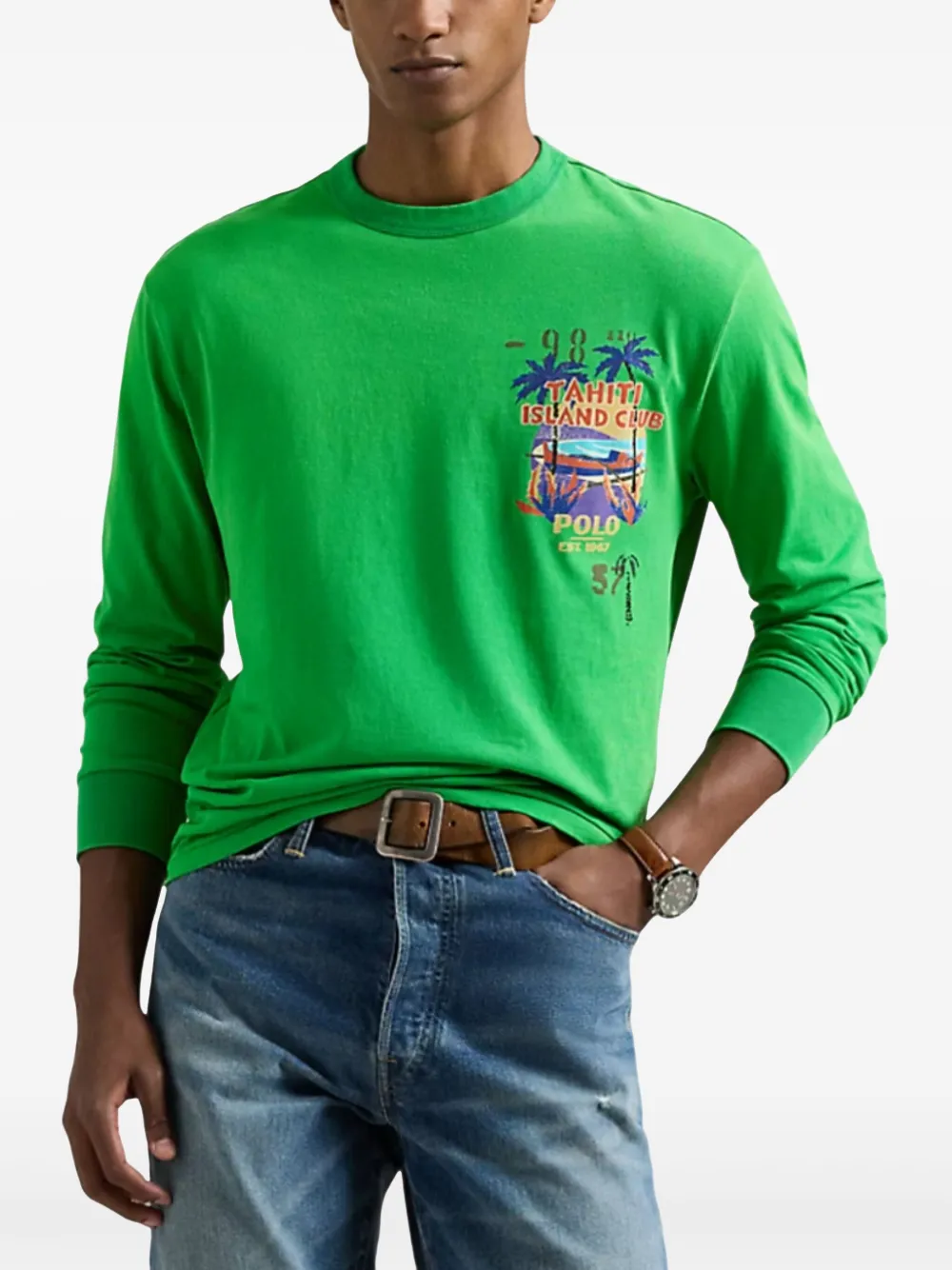 Polo Ralph Lauren T-shirt met grafische print Groen